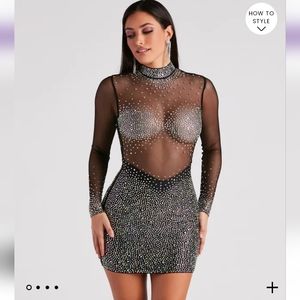 Windsor Mesh Rhinestone Dress
